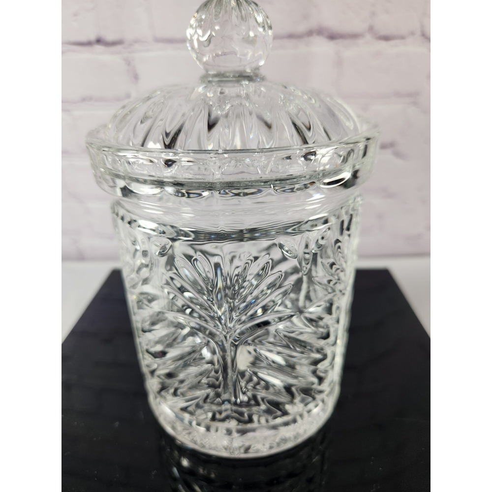 Stunning Fifth Avenue LTD Crystal Portico 7.5" Covered Jar Crystal Canister